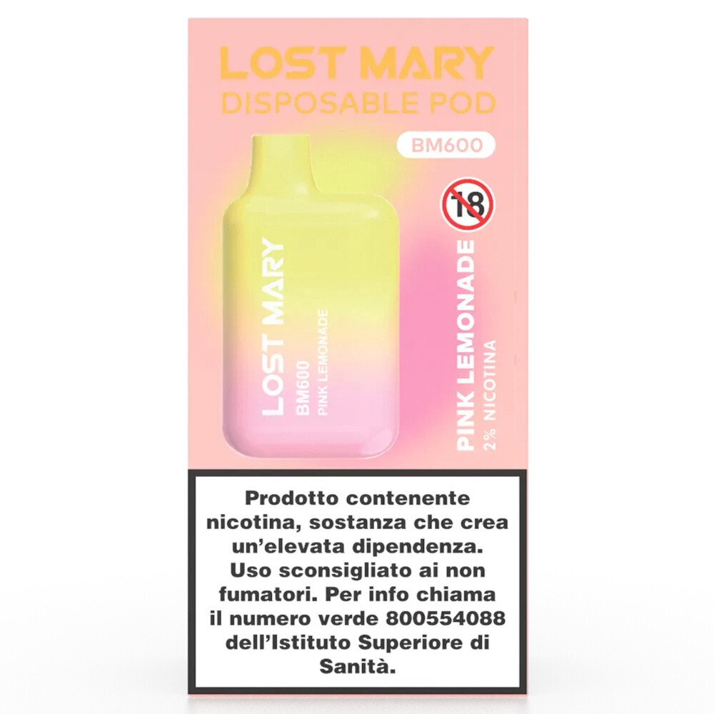 Lost Mary BM600 Sigaretta Elettronica Usa e Getta Pink Lemonade